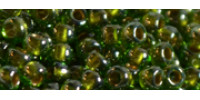 TR11 #1007 прозрачный глянцевый оливин золотая внутренняя линия