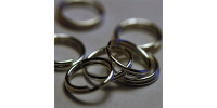 Кольцо для бус двойное, 0,8*7мм, серебро, 25 шт