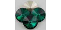 Swarowsky Rivoli Crystal 205 Emerald 12mm