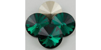Swarowsky Rivoli Crystal 205 Emerald 14mm