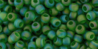 TR15 #167BF: прозрачный радужный матовый травянисто-зеленый